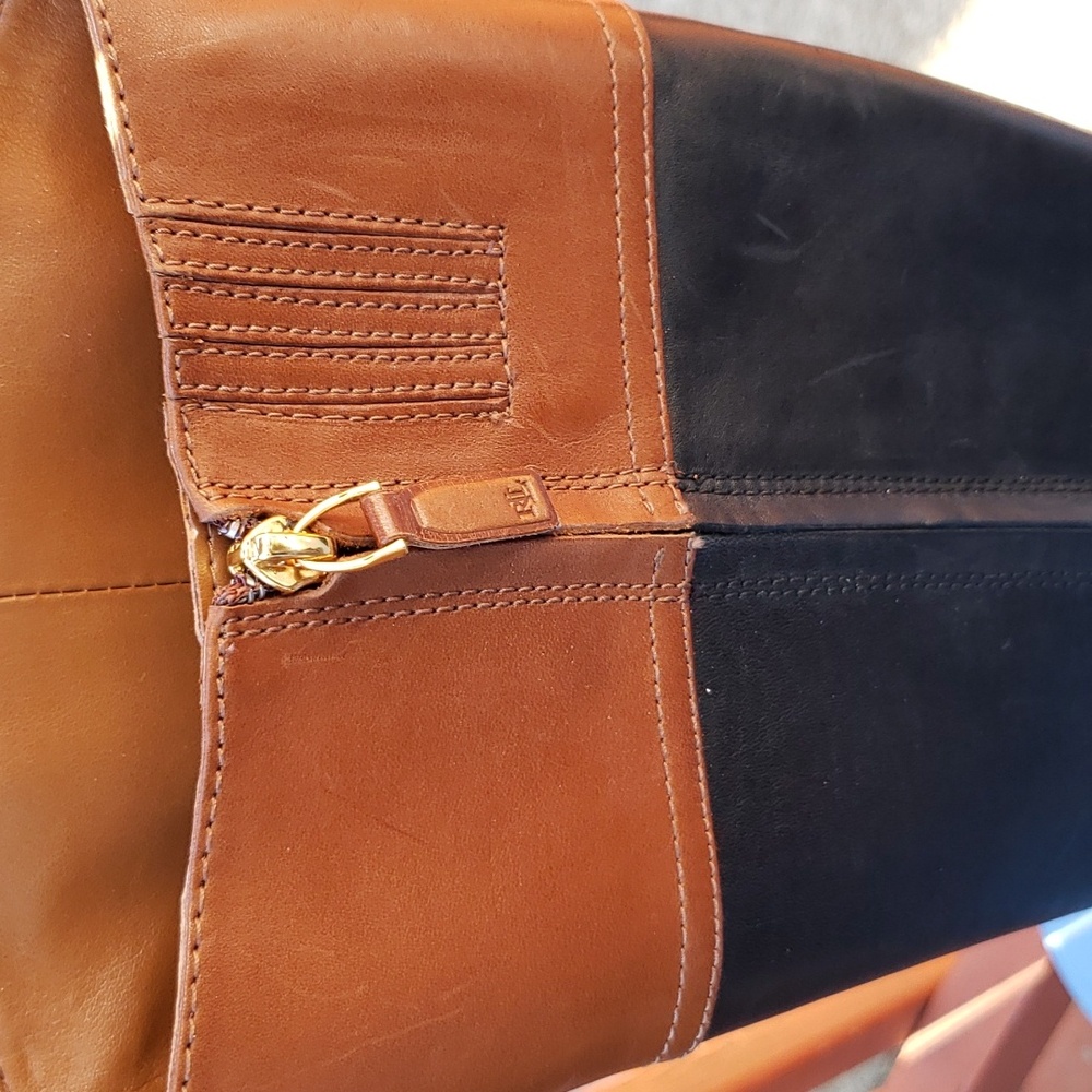 NWOT RALPH LAUREN  TONE RIDING POLO TALL BOOTS Women's 7.. Scratches! - Picture 7 of 11